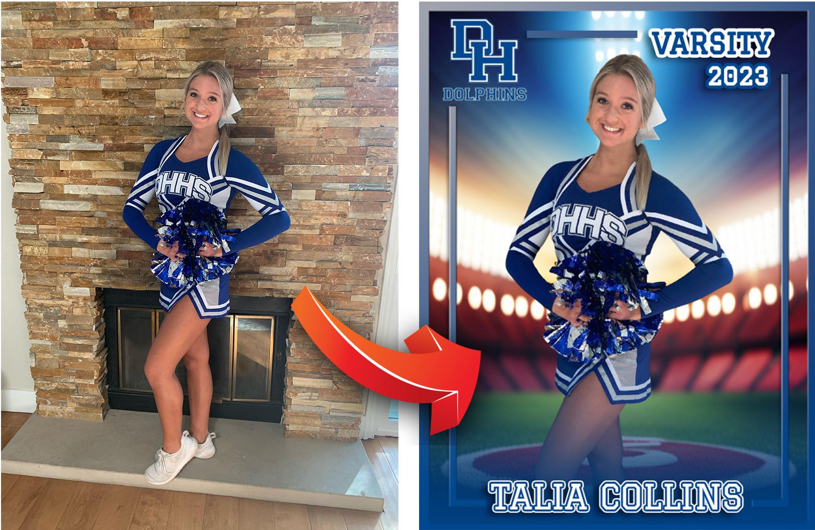 Before and After Talia Sports Card Fireplace to Card 072523v4